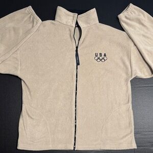 USA Olympic Beige Fleece Jacket